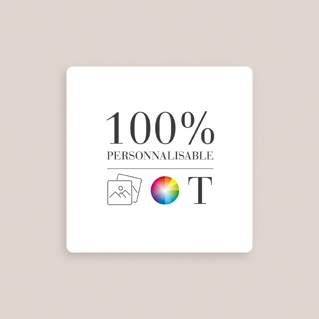 Faire-part de Naissance Do It Yourself Carré Magnétique gratuit