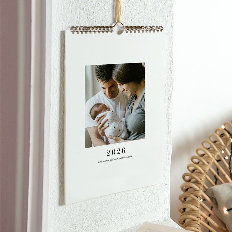 Calendrier personnalisé Mère et Enfant Line Art A4