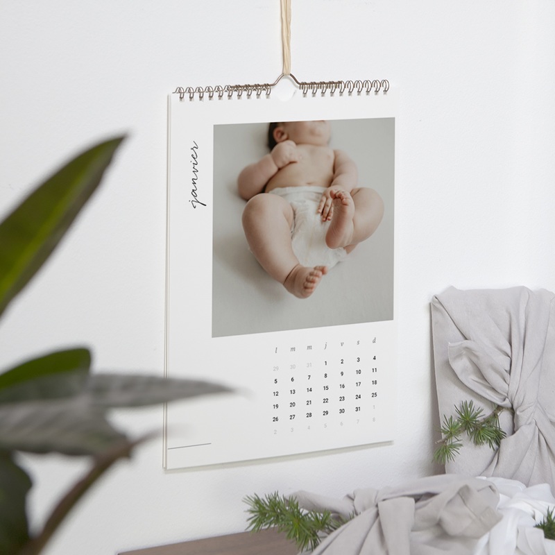 Calendrier personnalisé Mère et Enfant Line Art A4 pas cher