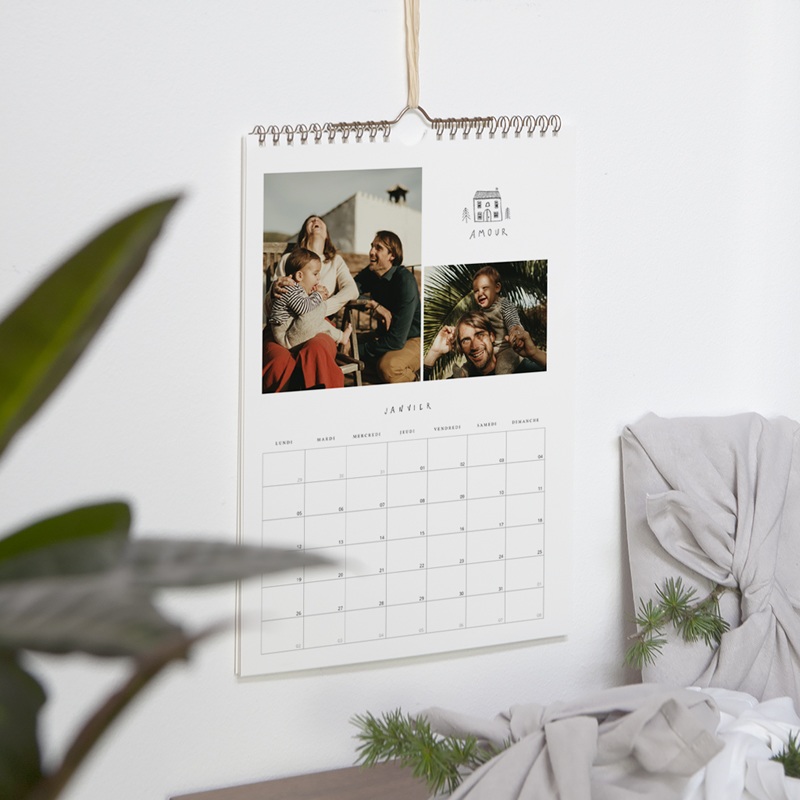 Calendrier personnalisé Illustrations Naïves A4 pas cher