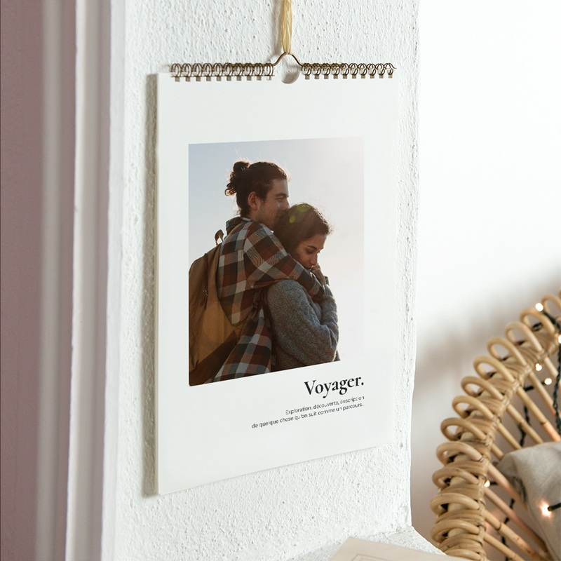Calendrier personnalisé Typos épurés A4