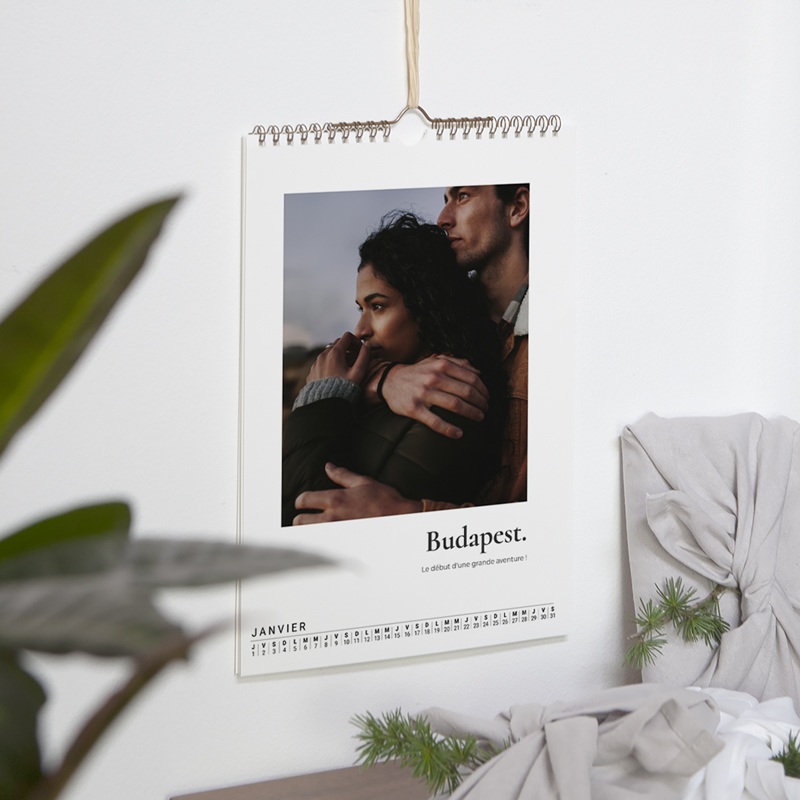 Calendrier personnalisé Typos épurés A4 pas cher