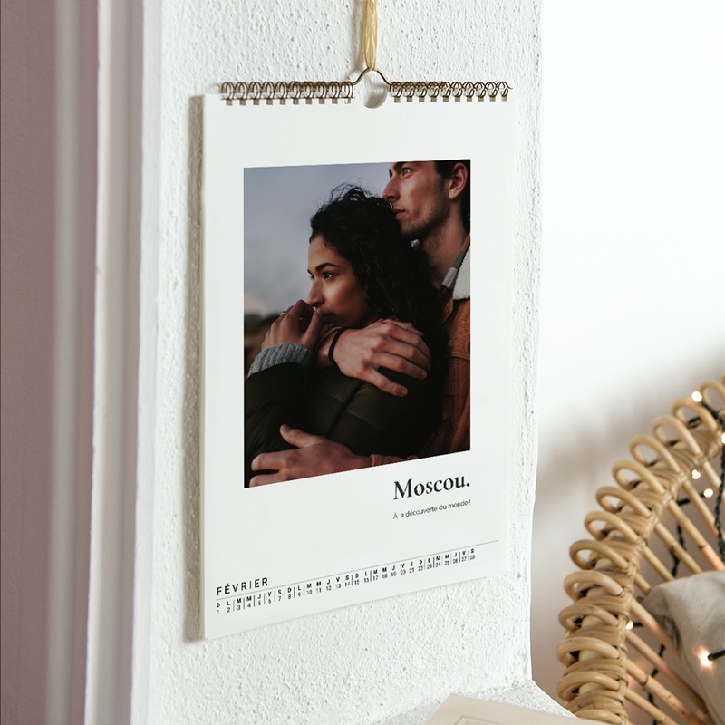 Calendrier personnalisé Typos épurés A4