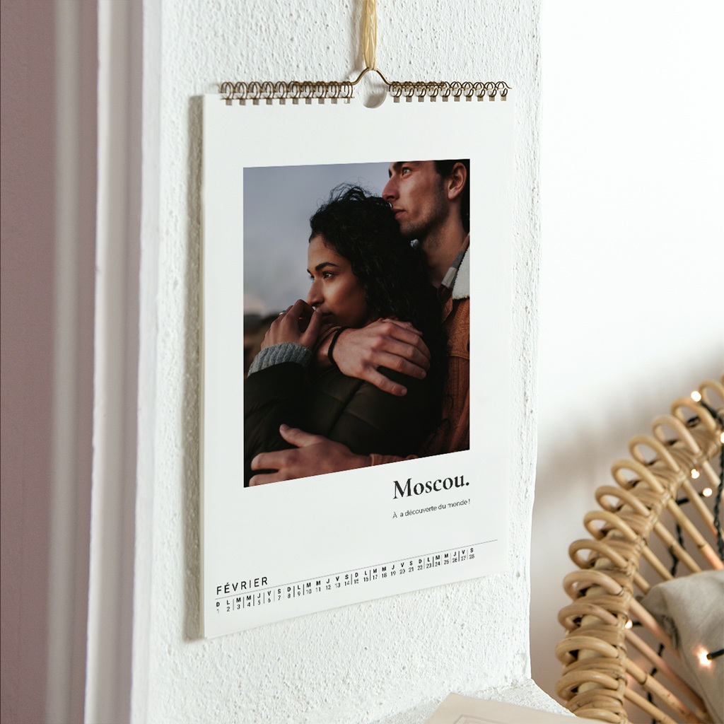 Calendrier personnalisé Typos épurés A4