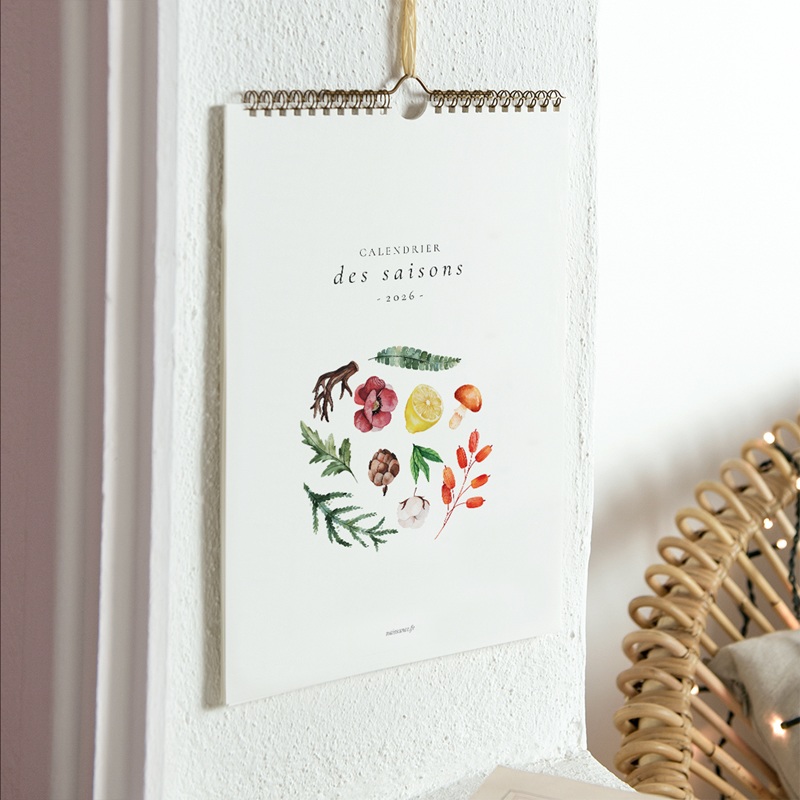 Calendrier personnalisé Les saisons A4