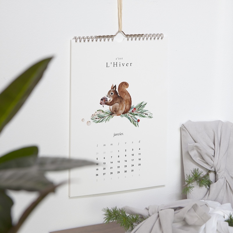 Calendrier personnalisé Les saisons A4 pas cher