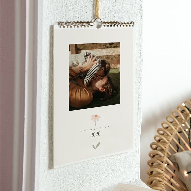 Calendrier personnalisé Les fleurs du bonheur A4