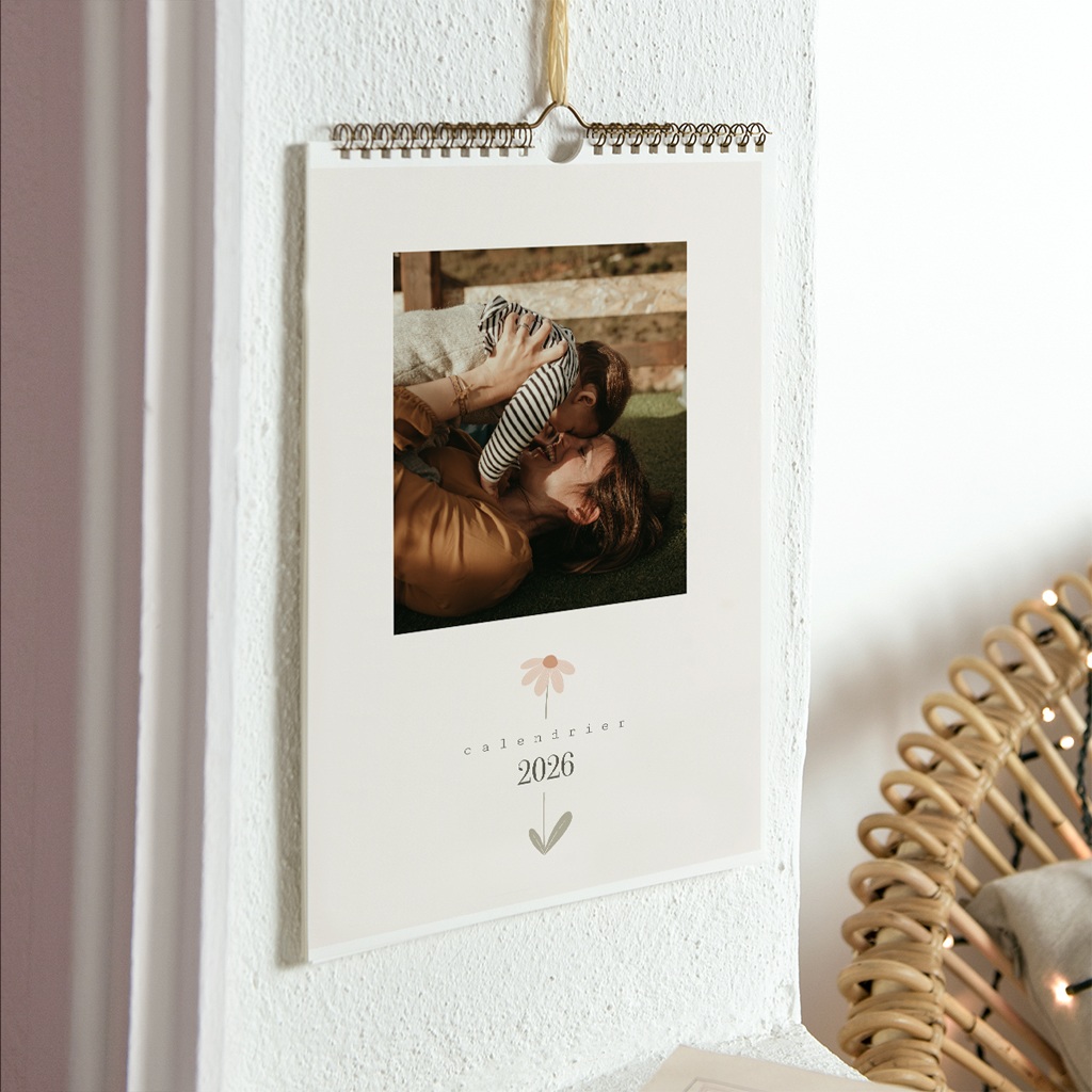 Calendrier personnalisé Les fleurs du bonheur A4