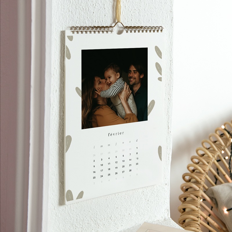 Calendrier personnalisé Les fleurs du bonheur A4