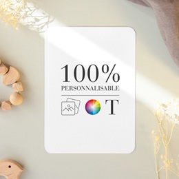 Faire-part de Baptême Do It Yourself Baptême Rectangle portrait bords arrondis