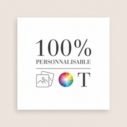 Faire-part de Baptême Do It Yourself Baptême Carré double volet 14,4 x 14,4 cm gratuit