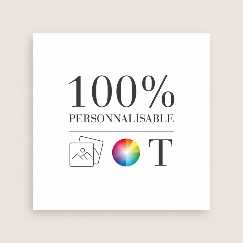 Faire-part de Baptême Do It Yourself Baptême Carré double volet 14,4 x 14,4 cm gratuit