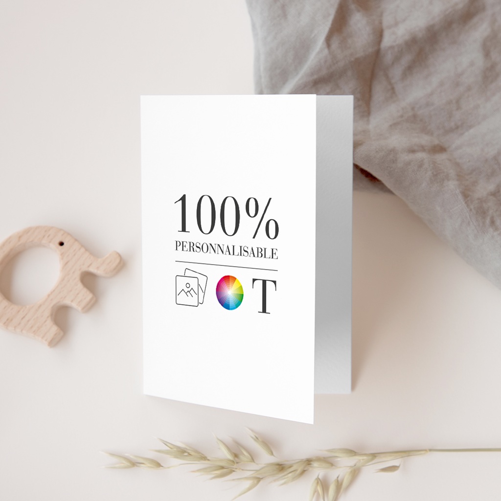 Faire-part de Baptême Do It Yourself Baptême Portrait double volet gratuit