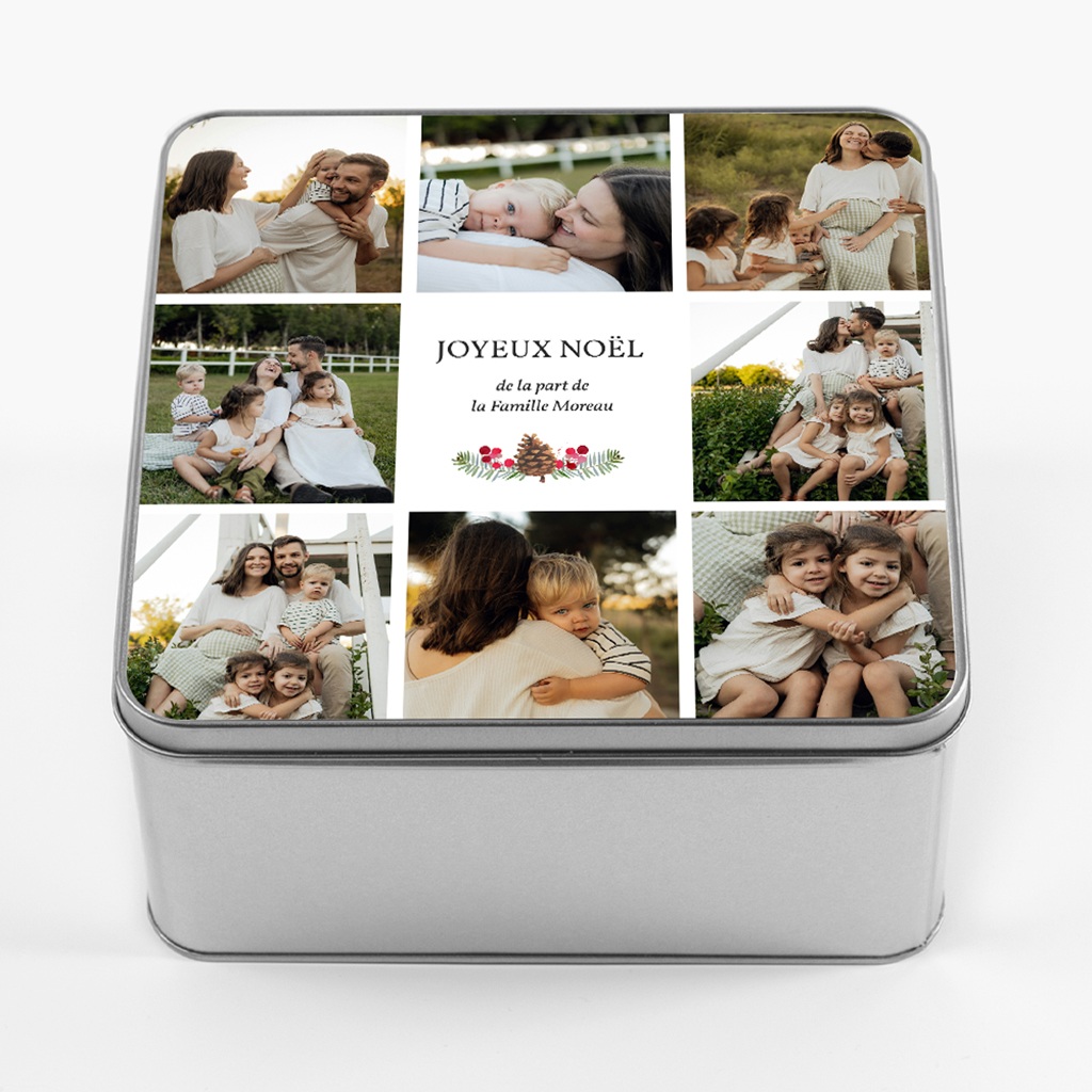 Boîte photo personnalisée Délices de Noël pas cher