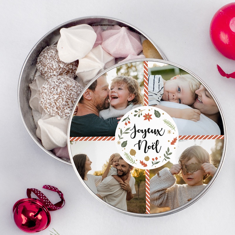 Boîte photo personnalisée Noël tout doux gratuit