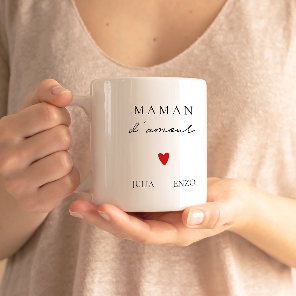 Mug personnalisé Maman d'amour gratuit