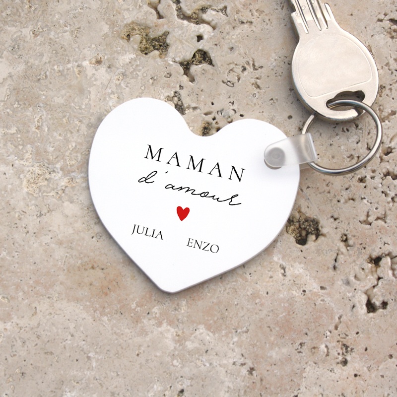 Porte-clés personnalisé Maman d'amour