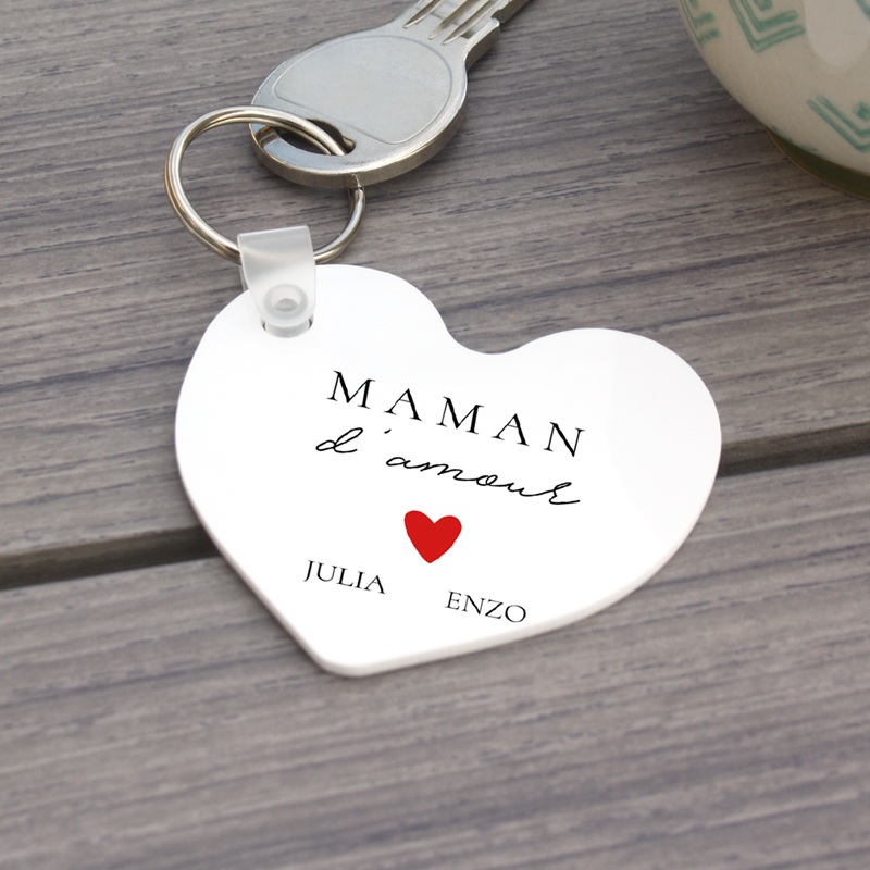 Porte-clés personnalisé Maman d'amour gratuit