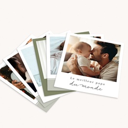 Magnet photo personnalisé Les petits cœurs de papa