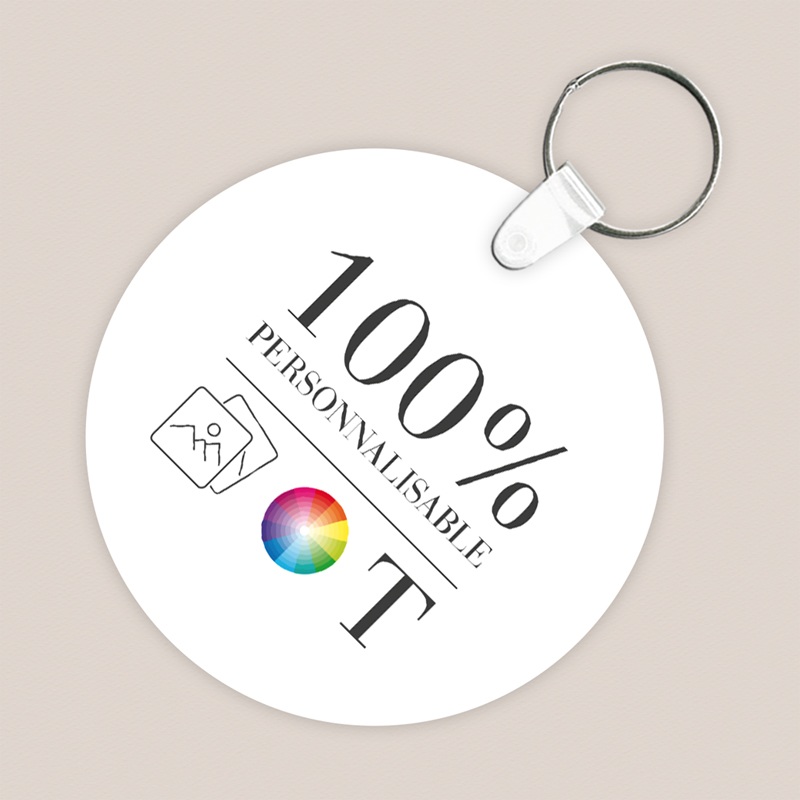 Porte-clés personnalisé Do It Yourself Rond pas cher