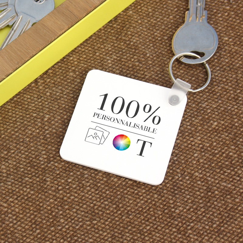 Porte-clés personnalisé Do It Yourself Carré gratuit