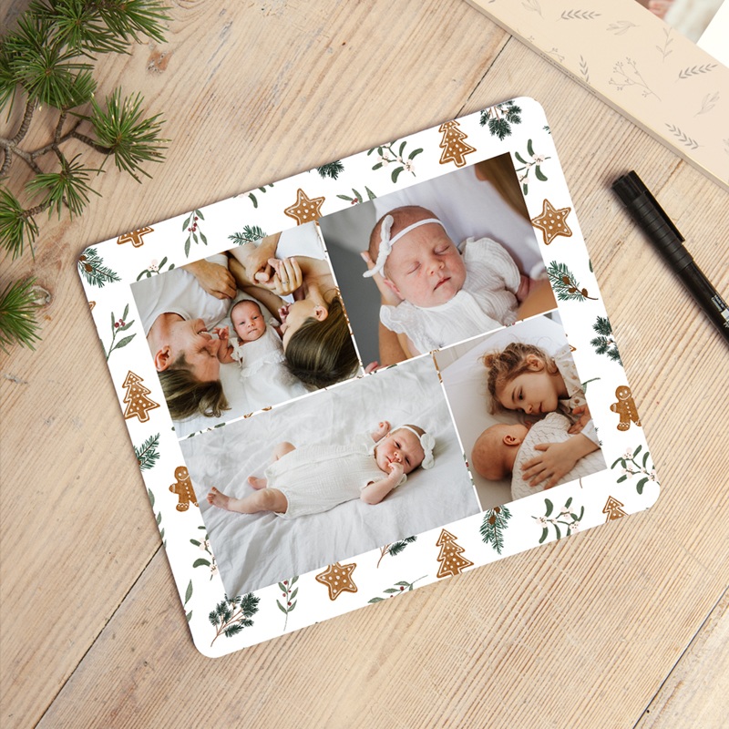 Tapis de souris personnalisé Les sablés sous le sapin gratuit