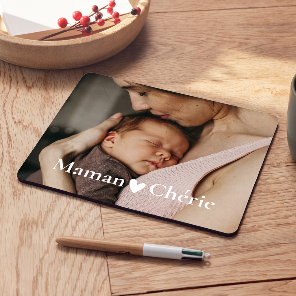 Tapis de souris personnalisé À portée de cœur