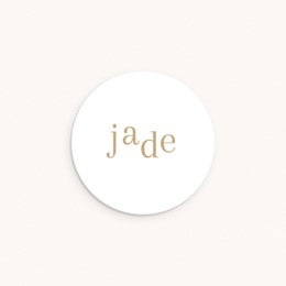 Sticker Enveloppe Naissance Joli Coeur, Ø 4,5 cm