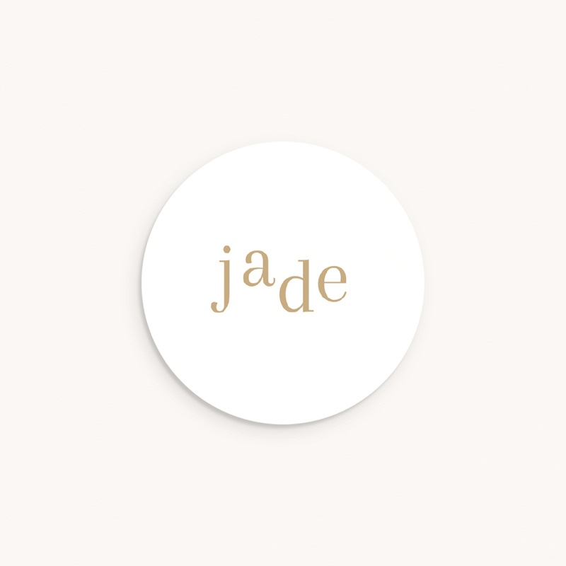 Sticker Enveloppe Naissance Joli Coeur, Ø 4,5 cm