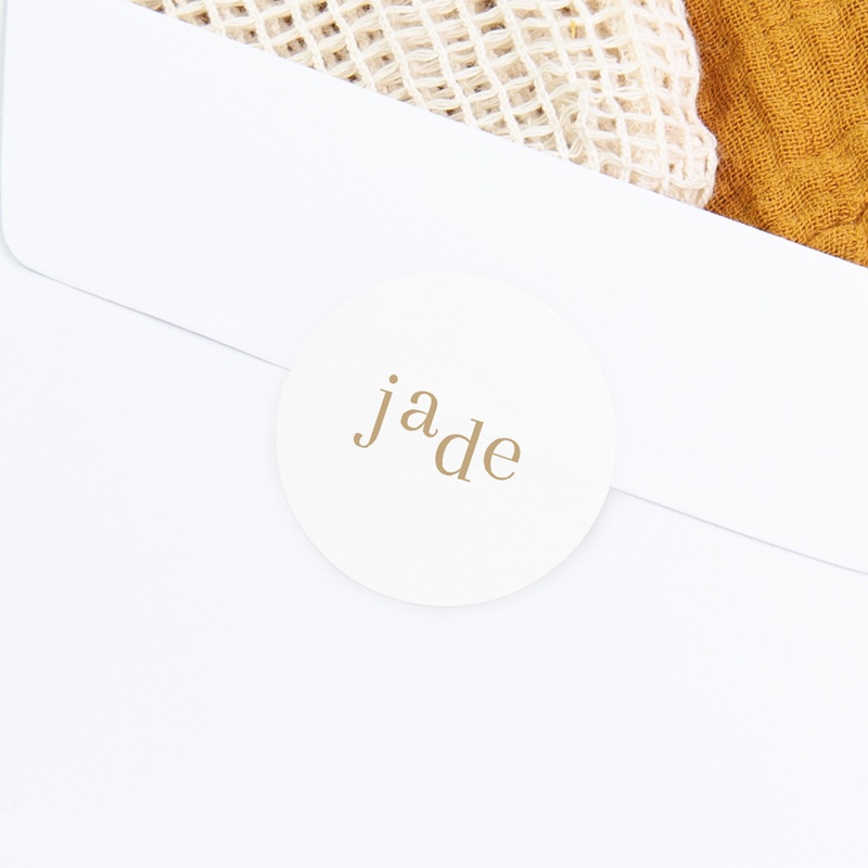 Sticker Enveloppe Naissance Joli Coeur, Ø 4,5 cm gratuit