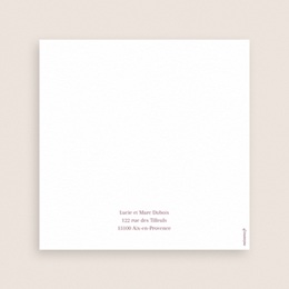 Faire-part de Bapt&ecirc;me Douce Gr&acirc;ce Rose