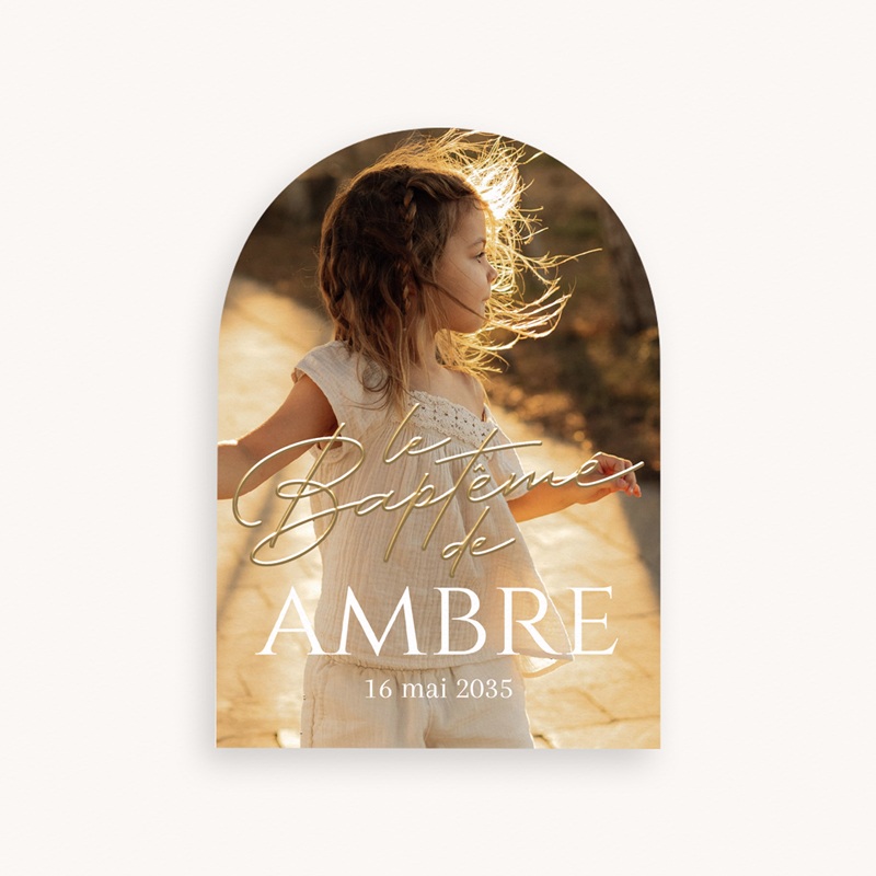 Faire-part de Bapt&ecirc;me Jour de Gr&acirc;ce