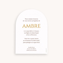 Faire-part de Bapt&ecirc;me Jour de Gr&acirc;ce pas cher