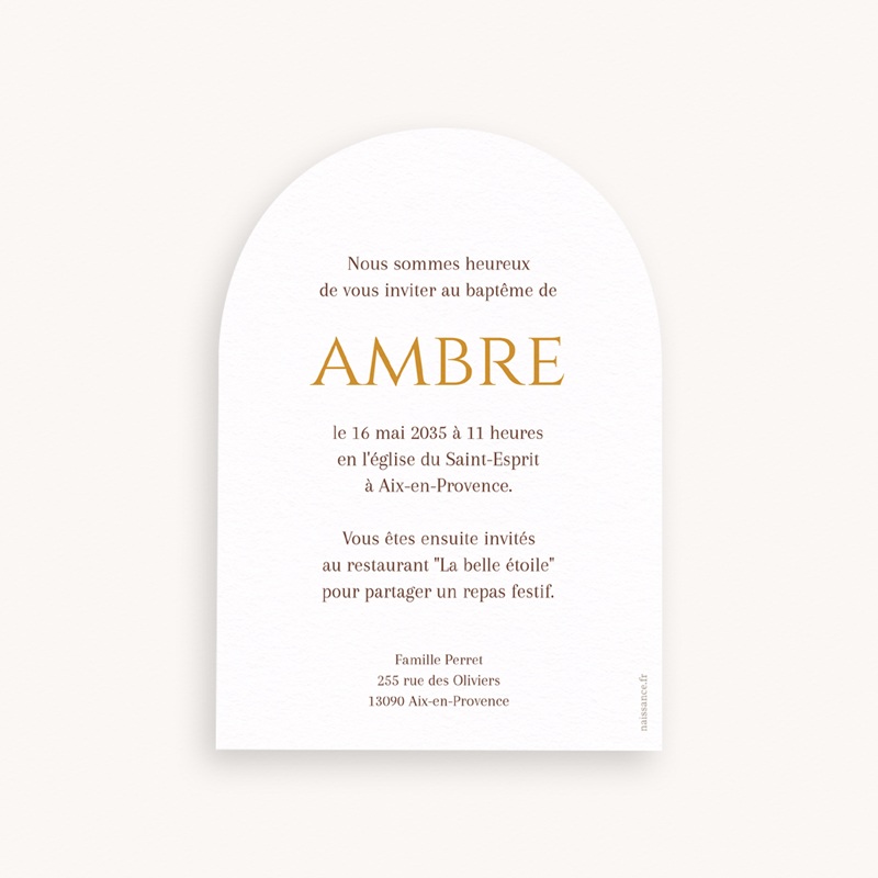 Faire-part de Bapt&ecirc;me Jour de Gr&acirc;ce pas cher