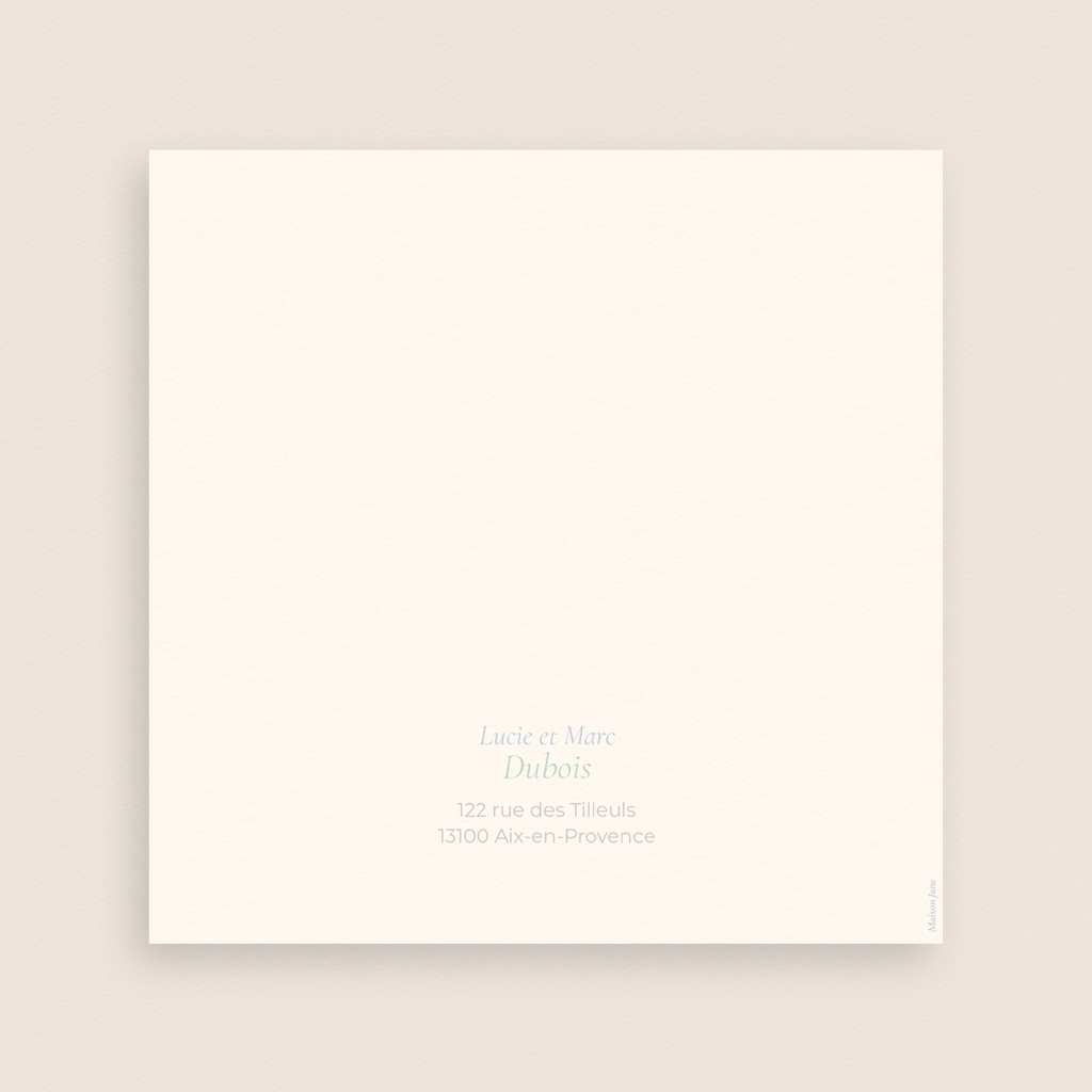 Faire-part de Bapt&ecirc;me Douce Colombe