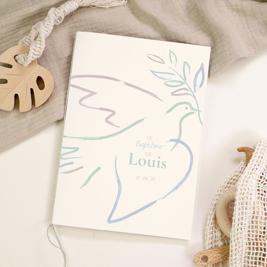 Livret de Messe Bapt&ecirc;me Douce Colombe