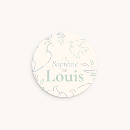 Sticker Enveloppe Bapt&ecirc;me Douce Colombe