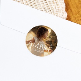 Sticker Enveloppe Bapt&ecirc;me Jour de Gr&acirc;ce gratuit