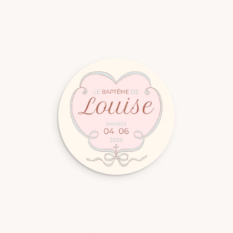 Sticker Enveloppe Naissance Doux ruban