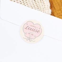 Sticker Enveloppe Naissance Doux ruban gratuit