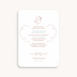 Faire-part de Bapt&ecirc;me Doux ruban pas cher