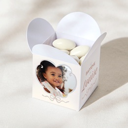 Boîte à dragées baptême Doux ruban Boîte à dragées baptême Doux ruban