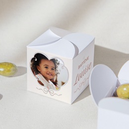 Boîte à dragées baptême Doux ruban gratuit Boîte à dragées baptême Doux ruban gratuit