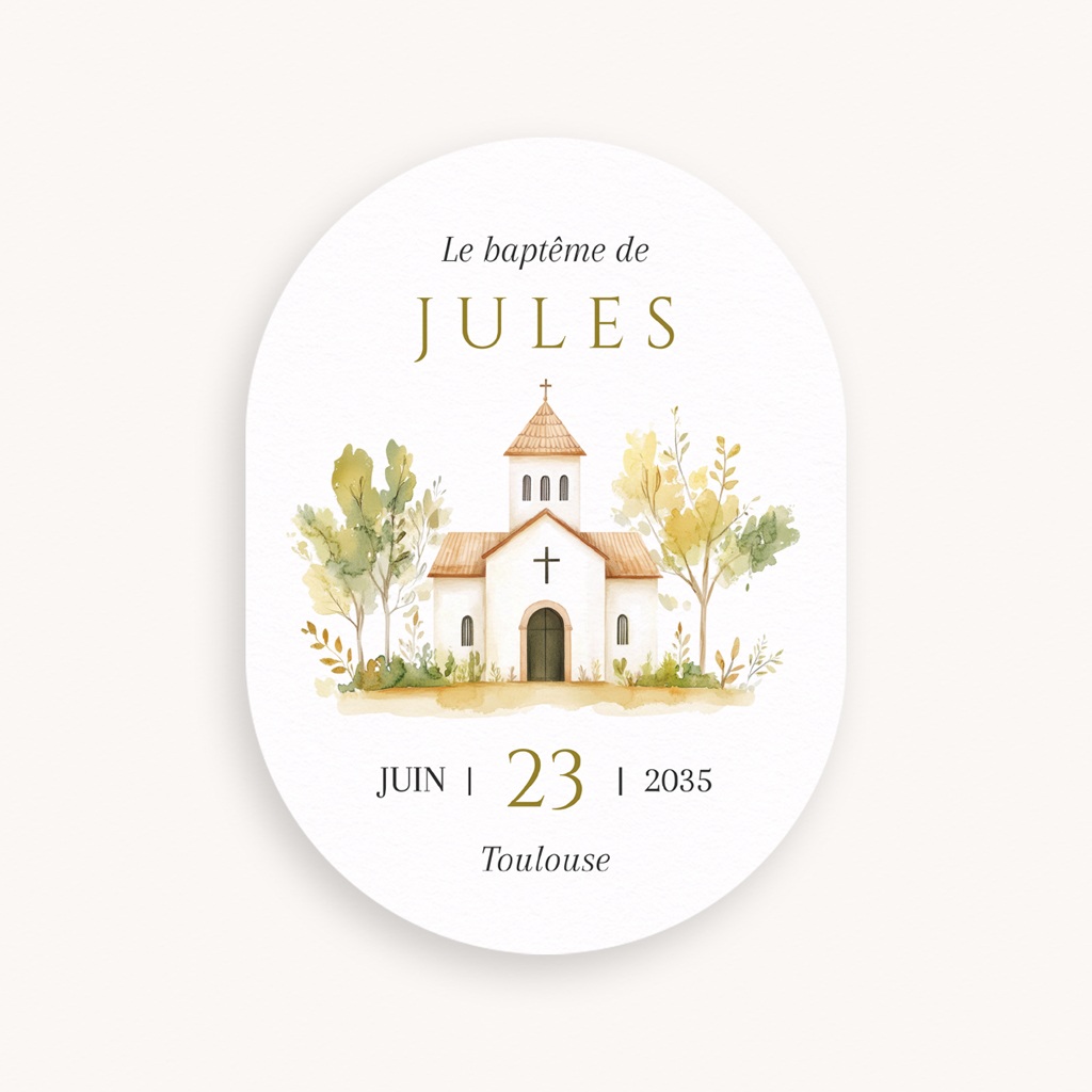 Faire-part de Bapt&ecirc;me Le Chemin de Foi