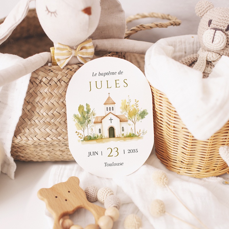 Faire-part de Bapt&ecirc;me Le Chemin de Foi gratuit