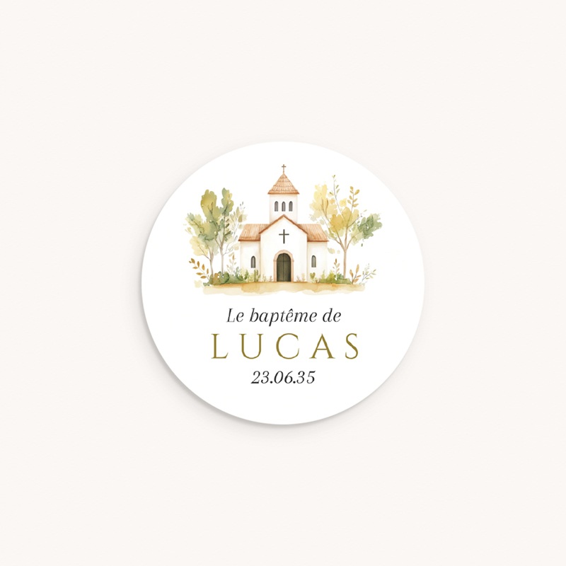 Sticker Enveloppe Bapt&ecirc;me Le Chemin de Foi