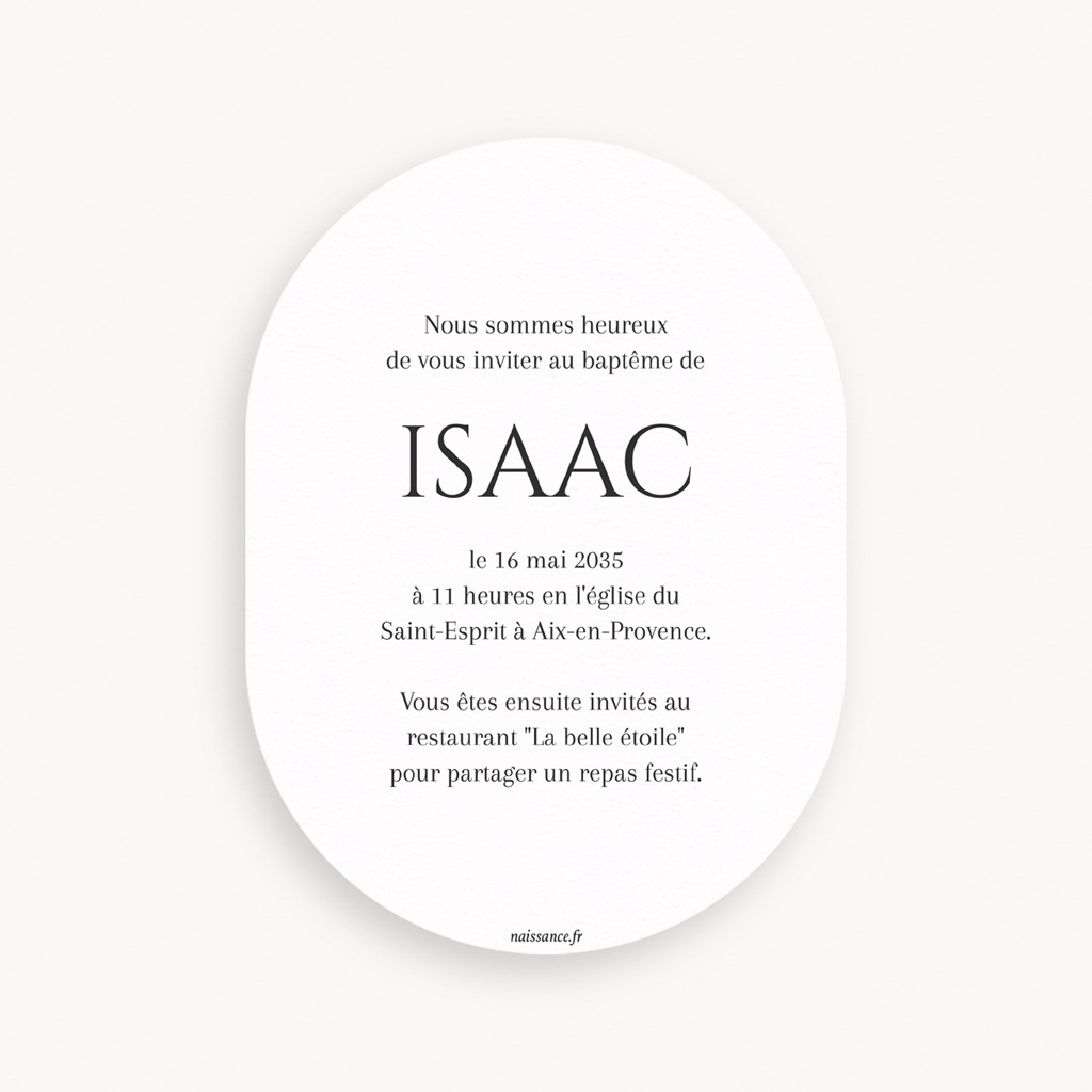 Faire-part de Bapt&ecirc;me B&eacute;ni d&rsquo;Amour pas cher