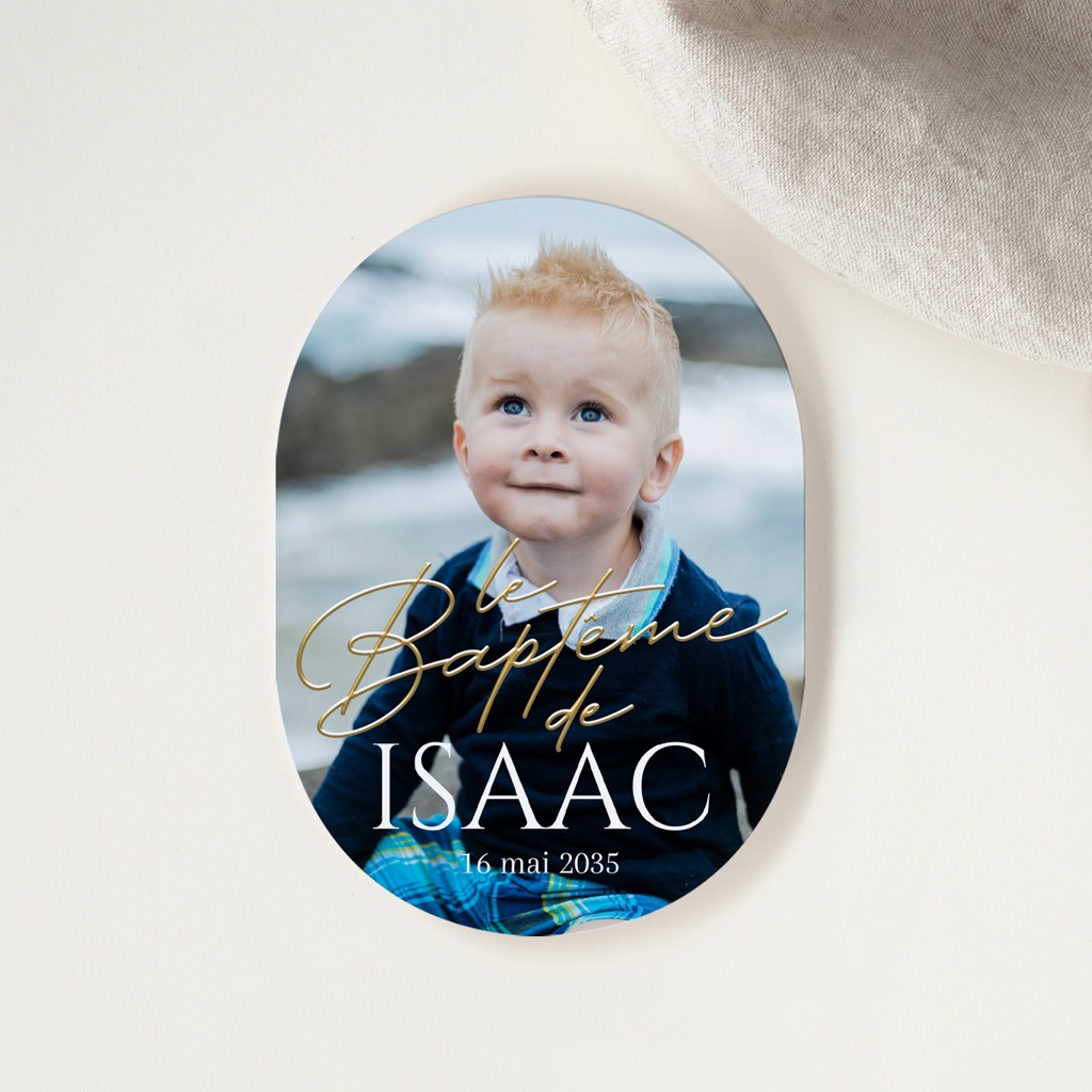 Faire-part de Bapt&ecirc;me B&eacute;ni d&rsquo;Amour