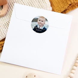 Sticker Enveloppe Bapt&ecirc;me B&eacute;ni d&rsquo;Amour pas cher