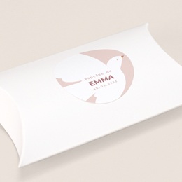 Sticker Enveloppe Bapt&ecirc;me Ailes de Lumi&egrave;re Rose